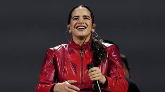 Rosalía, en el Palau Sant Jordi de Barcelona. Rosalía, en el Palau Sant Jordi de Barcelona.