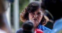 Carmen Calvo lamenta la dimisión de Lastra: "No es bueno que salgan mujeres de la primera línea de la política"