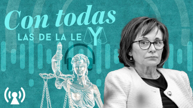 Imagen para el Podcast Con todas las de la Ley en el que entrevita Carmen Lucas-Torres a la magistrada española en el Tribunal de Justicia de la Unión Europea Lourdes Arastey
