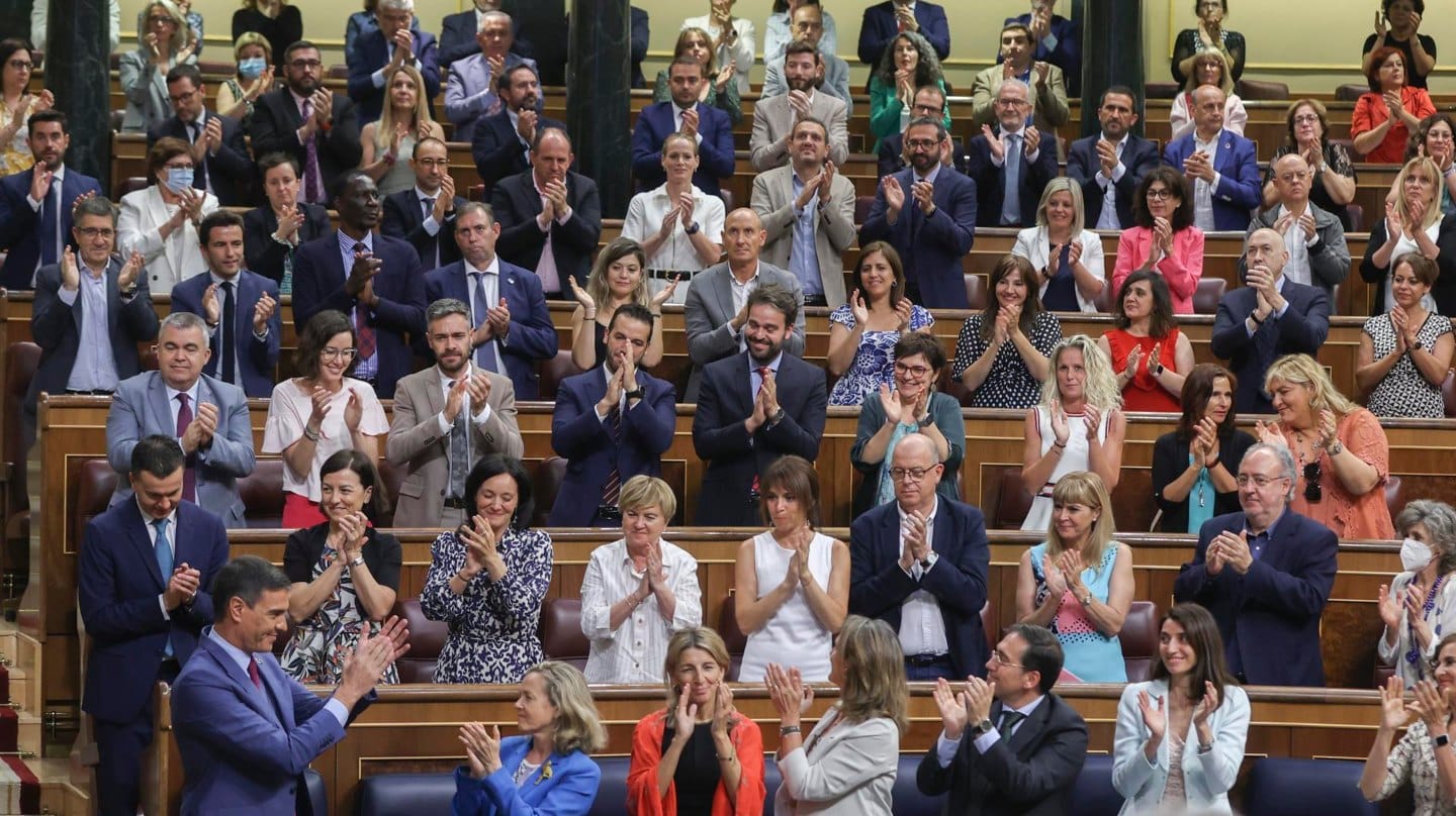 El presidente del Gobierno, Pedro Sánchez, durante la segunda jornada del debate sobre el Estado de la Nación.