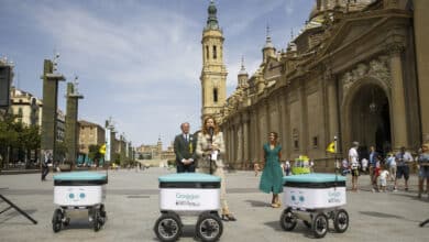 Los robots de reparto por las aceras de Zaragoza