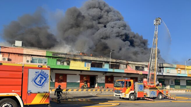 Incendio en Mercamadrid. Incendio en Mercamadrid.