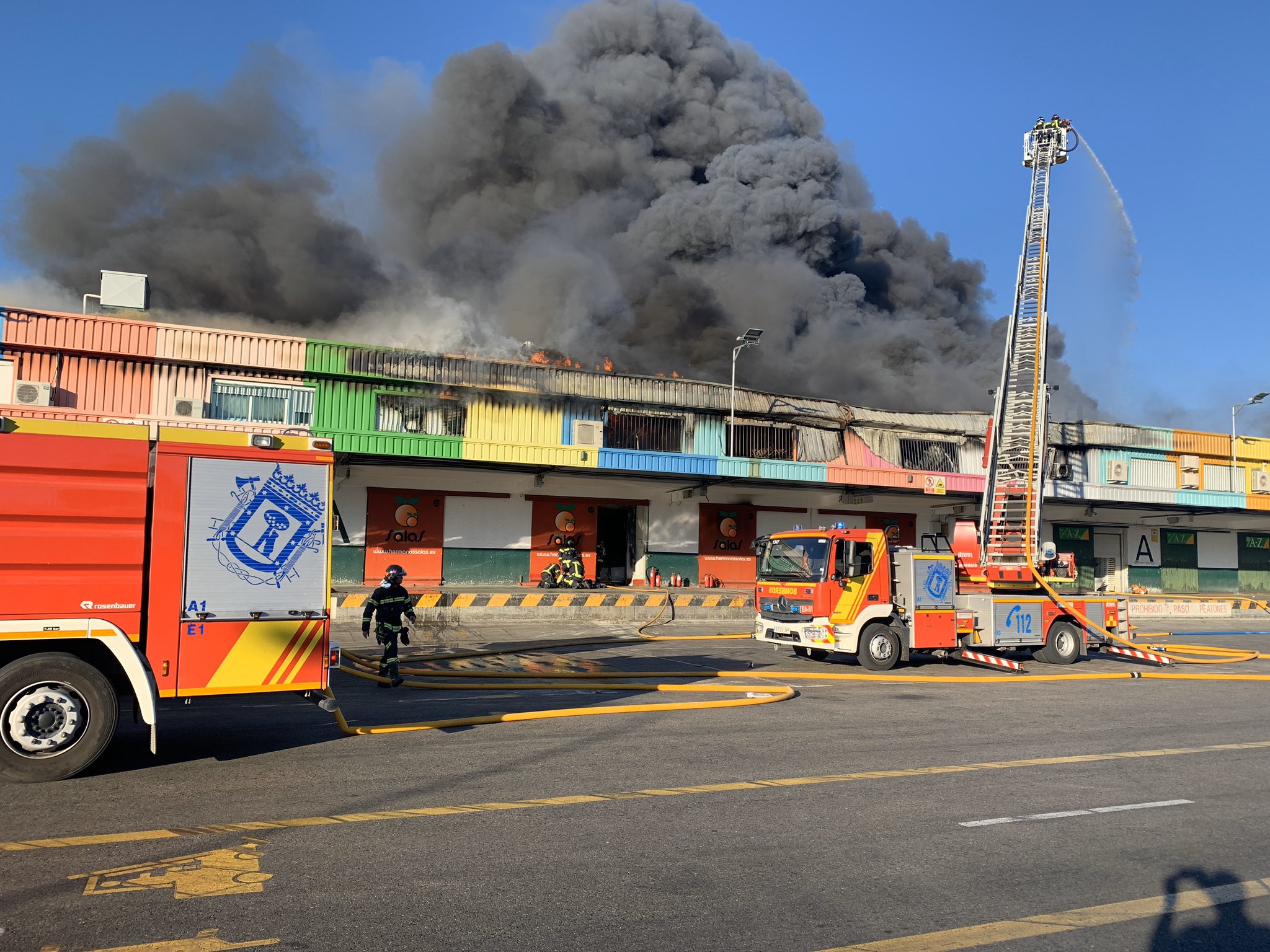 Incendio en Mercamadrid.