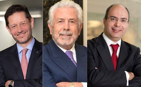 Enrique Murguía Pozzi, de Grupo Financiero Aserta; Antonio Morera Vallejo, de MIC Insurance; y Nuno Oliveira Matos de Abarca Companhia de Seguros