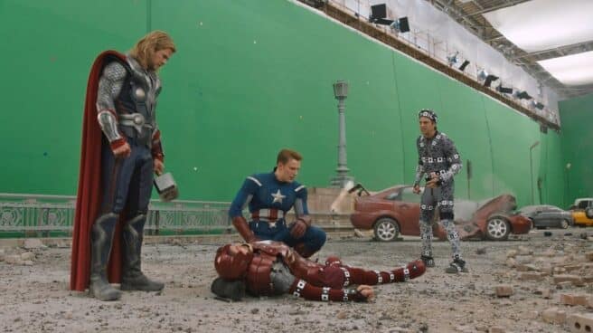 Los creadores de efectos especiales de Marvel se querellan por las condiciones de trabajo Rodaje de efectos especiales de 'Los Vengadores', de Marvel