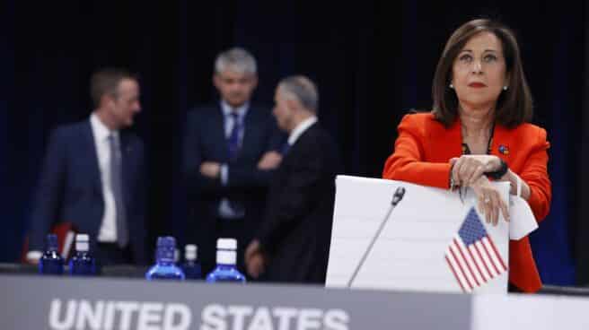 La ministra de Defensa, Margarita Robles, durante la cumbre de la OTAN en Madrid.