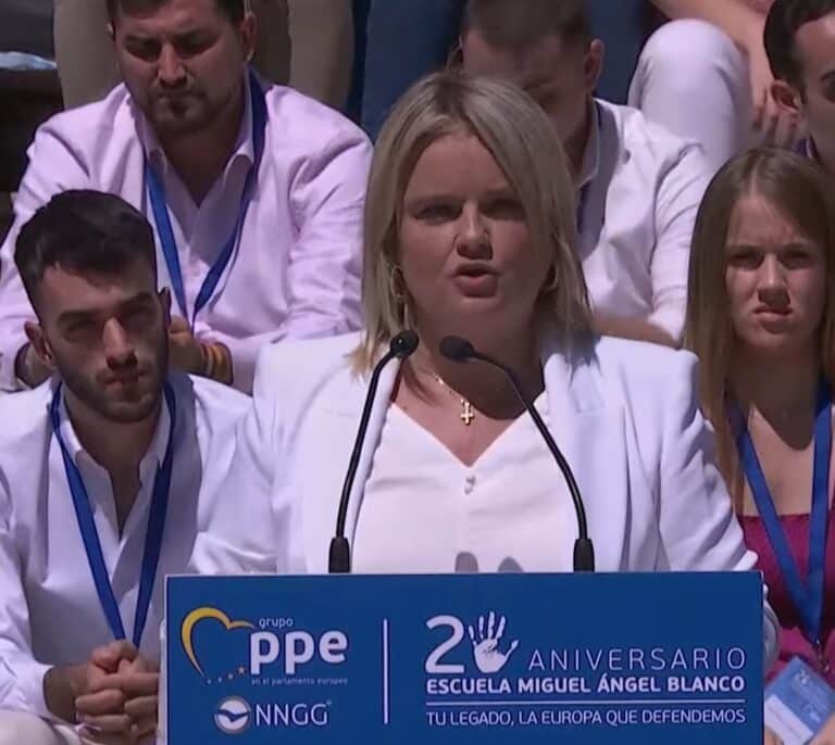 Marimar Blanco: "Apelo a Pedro Sánchez para que mañana, aquí en Ermua, sea valiente y rompa con Bildu"