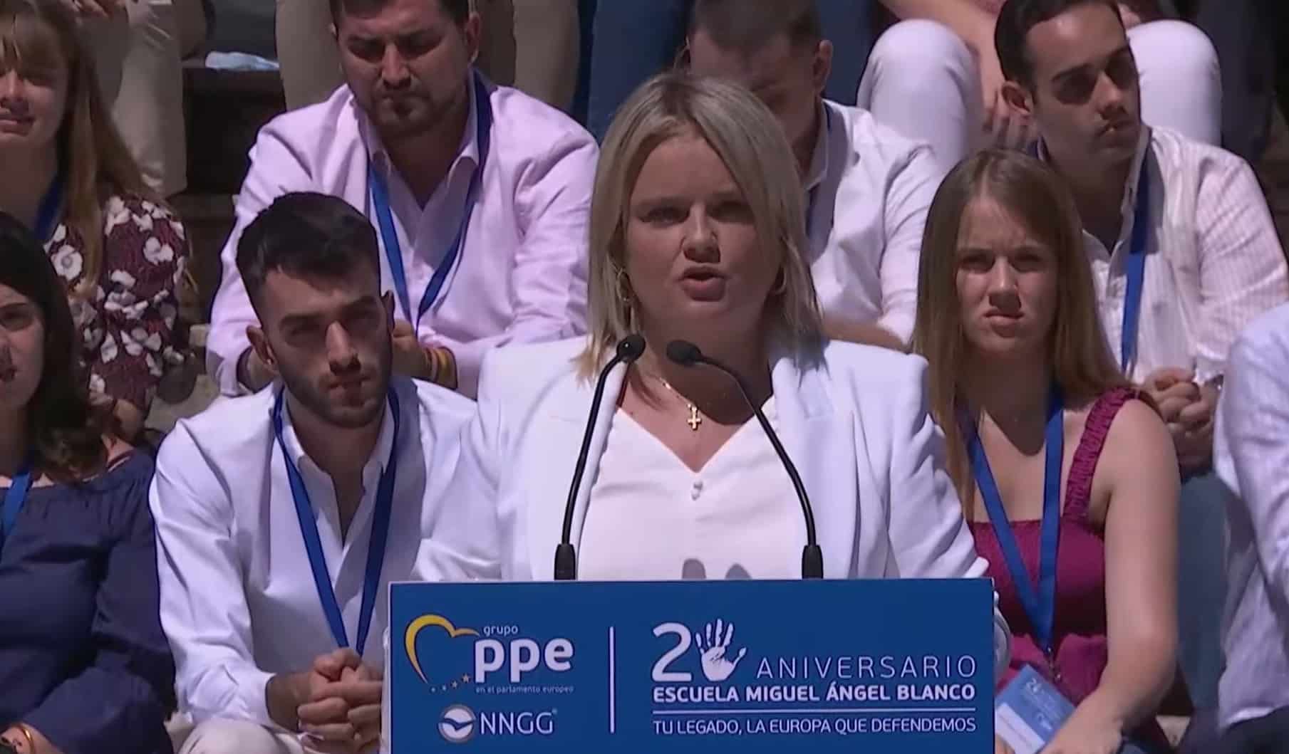 Marimar Blanco, en el homenaje del PP en Ermua a su hermano asesinado por ETA.