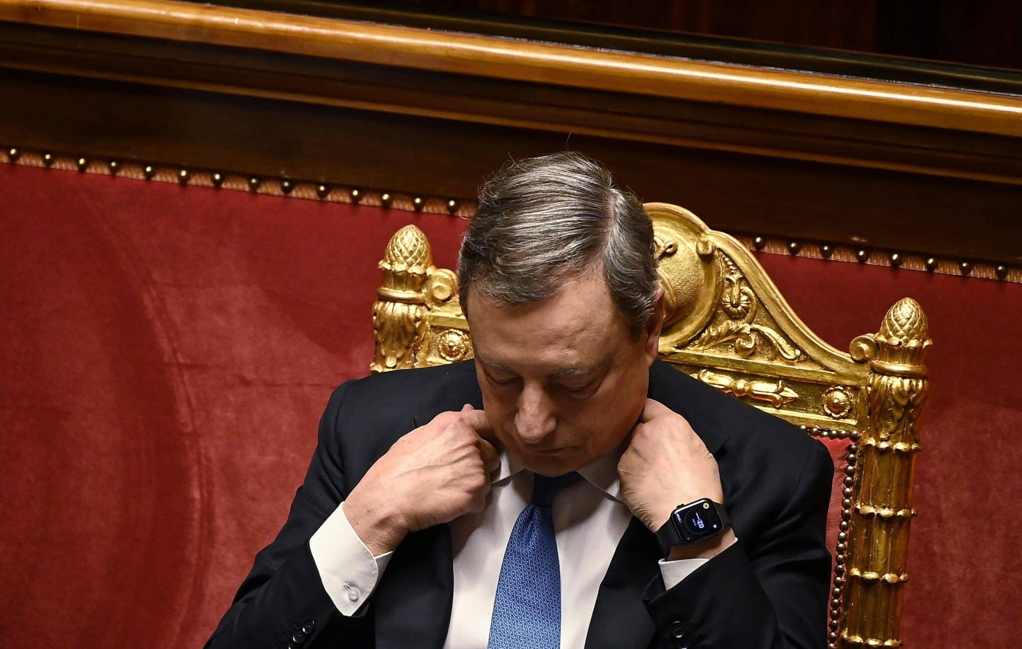 Mario Draghi, en el Senado de Italia.