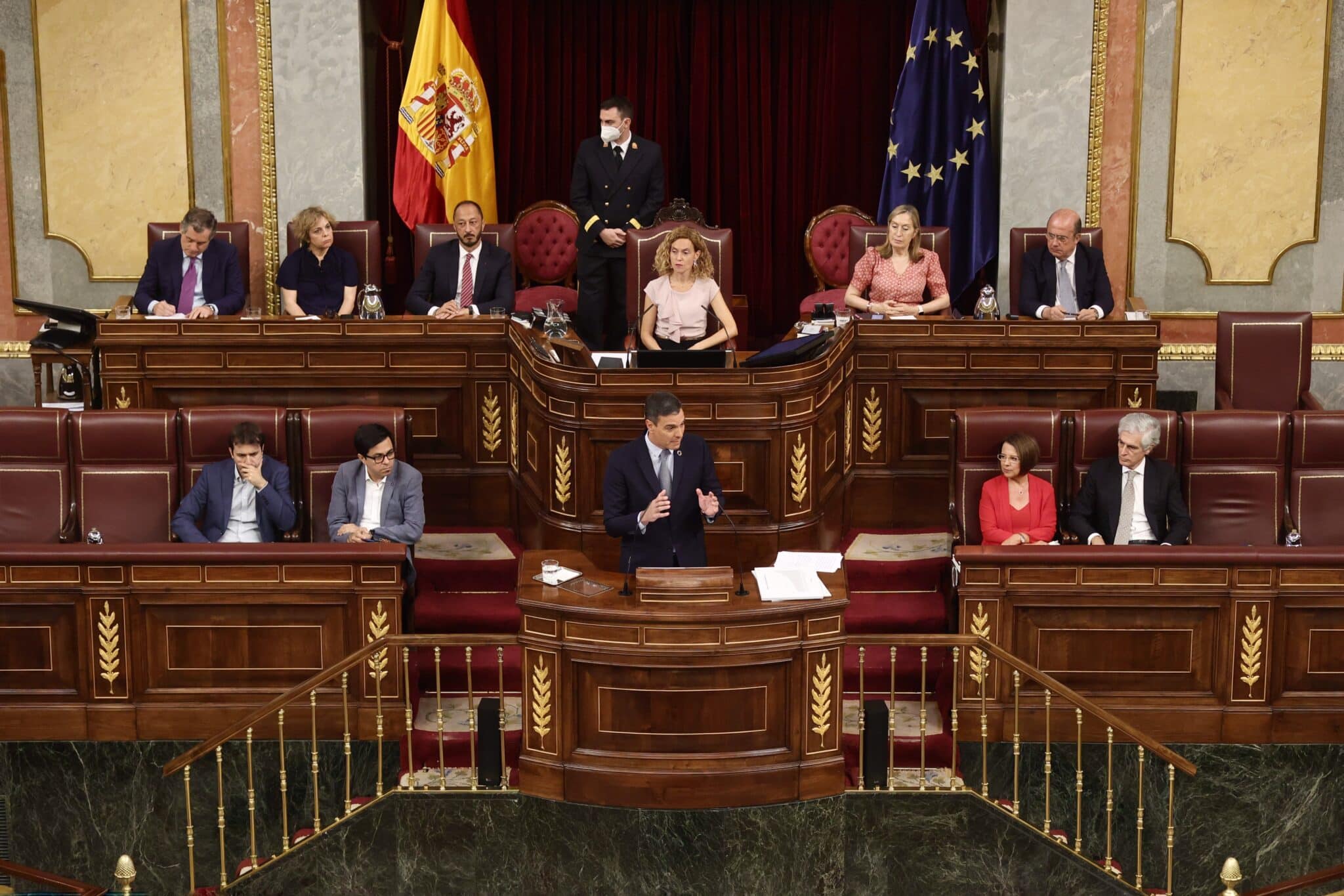 Pedro Sánchez, durante el debate sobre el estado de la nación.