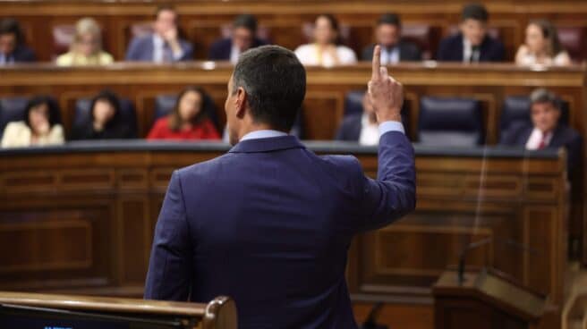 El presidente del Gobierno, Pedro Sánchez en el Congreso de los Diputados.