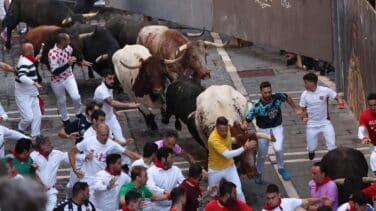 Un herido por asta en el sexto encierro de Sanfermines tras una rápida y emocionante carrera