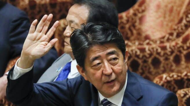 Shinzo Abe, en el parlamento japonés en mayo de 2018.