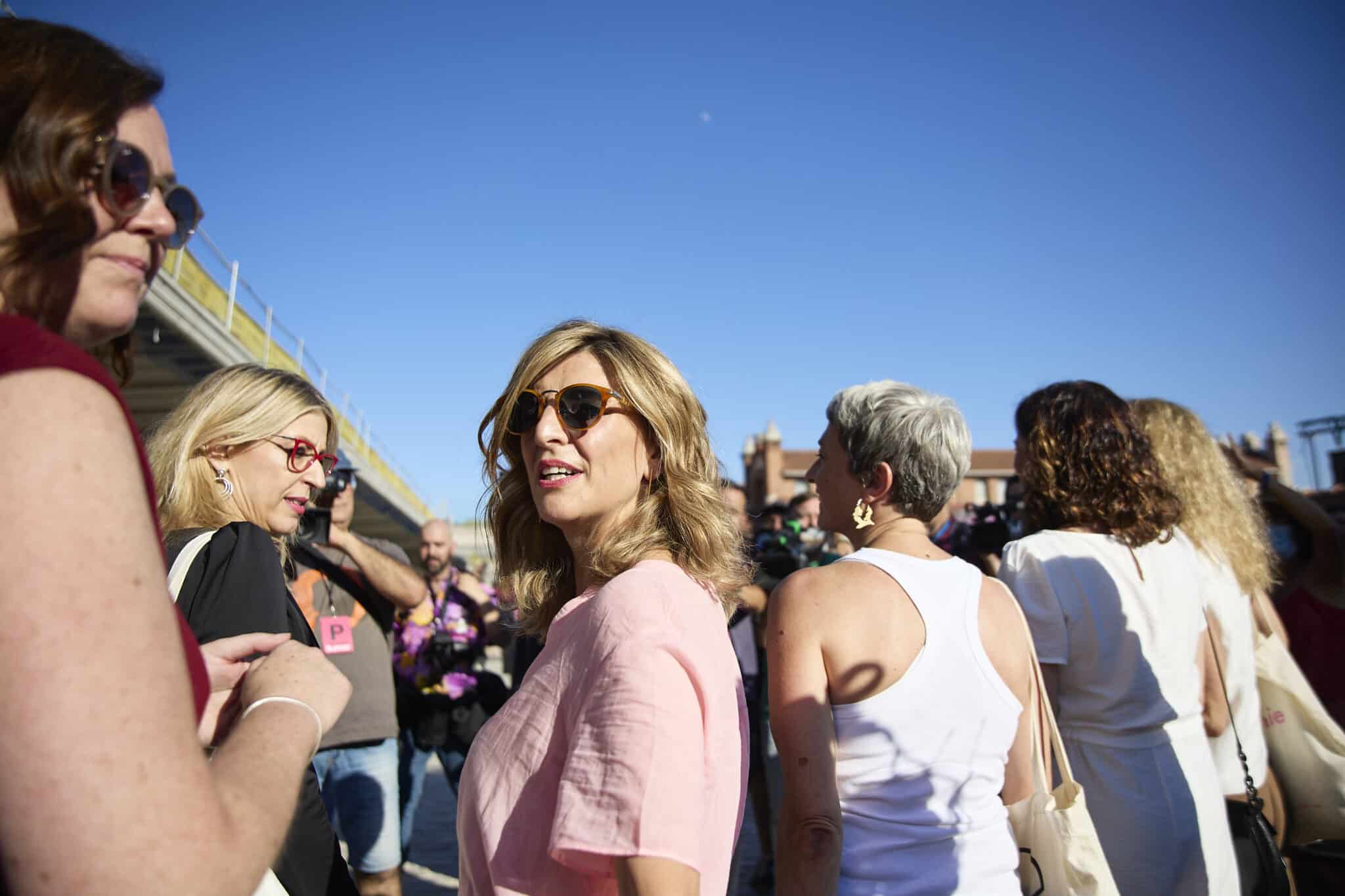 Yolanda Díaz, en la presentación de Sumar en el Matadero de Madrid.