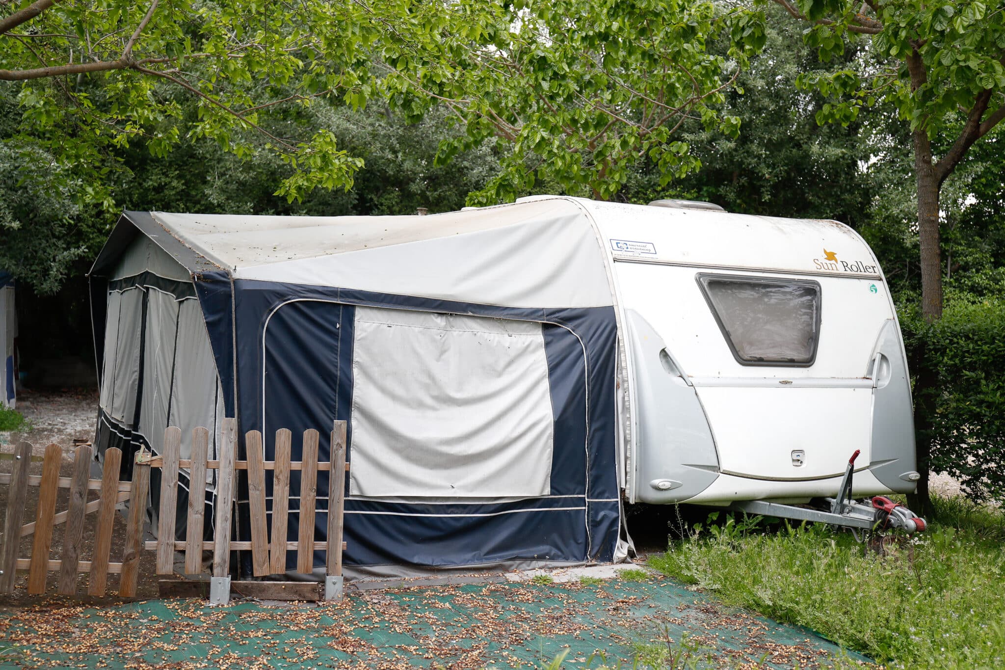 Parcela del Camping Internacional de Aranjuez.