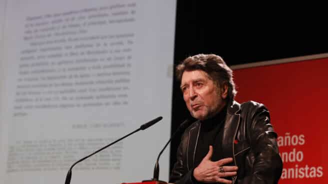 Joaquín Sabina, galardonado con el Premio Ciudad de Alcalá de las Artes y las Letras 2022 El cantante Joaquín Sabina interviene en un homenaje en el Instituto Cervantes