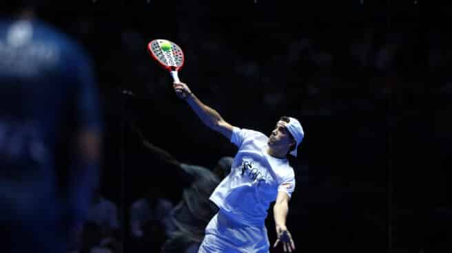 El pádel deberá esperar otra década para convertirse en deporte olímpico Juan Lebron de España en acción durante el partido de dobles con Alejandro Galán de España contra Francisco Navarro de España y Martin Di Nenno de Argentina durante la Final de Madrid Premier Padel P1 2022