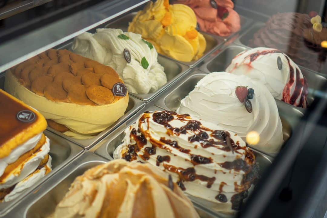 Algunos de los helados de Marconata