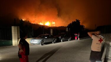 Cerca de cincuenta personas abandonan sus casas por el fuego en Vall d'Ebo (Alicante)