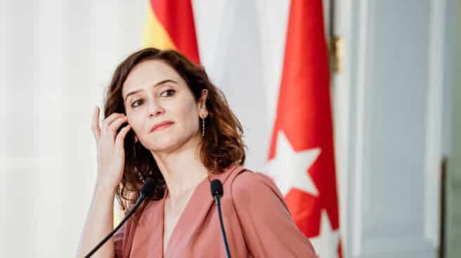 La presidenta de la Comunidad de Madrid, Isabel Díaz Ayuso, interviene en un acto en la capital.