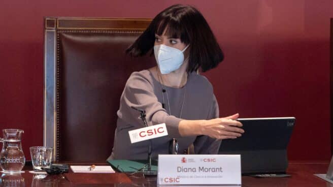 La ministra de Ciencia e Innovación, Diana Morant, en un acto del CSIC.