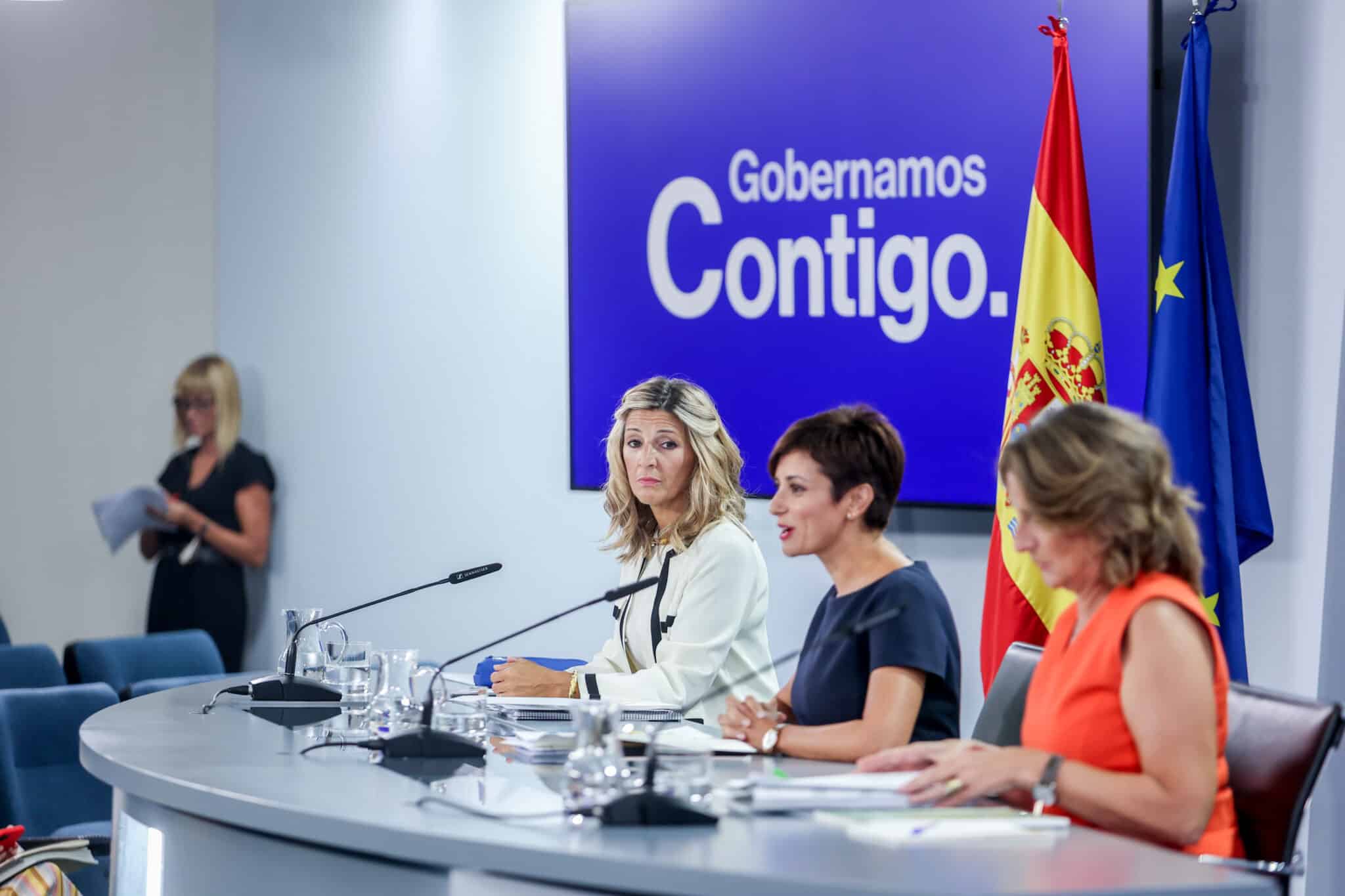 Díaz, Rodríguez y Ribera, tras el Consejo de Ministros.