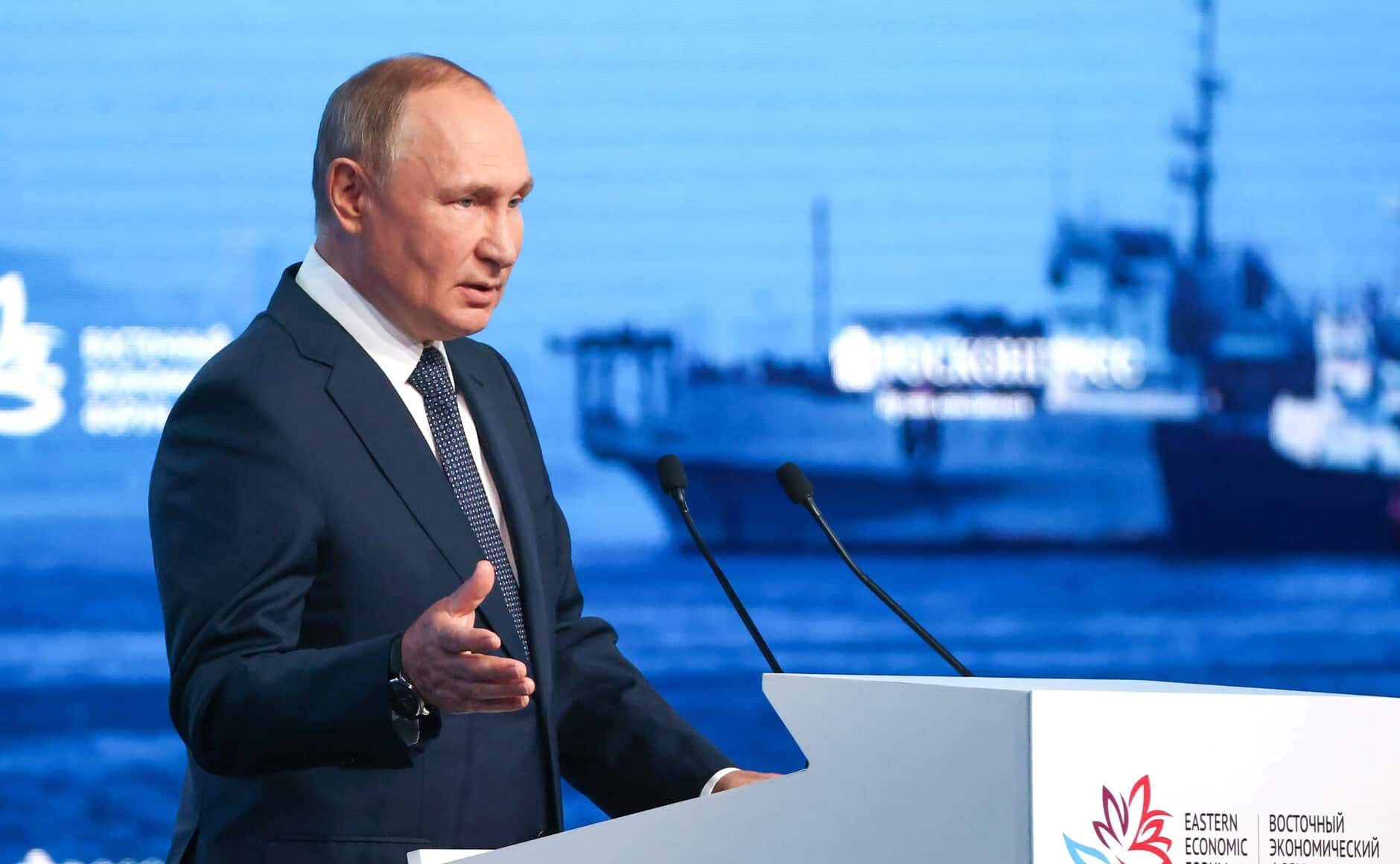 El presidente ruso, Vladimir Putin, en el VII Foro Económico Oriental de Vladivostok.