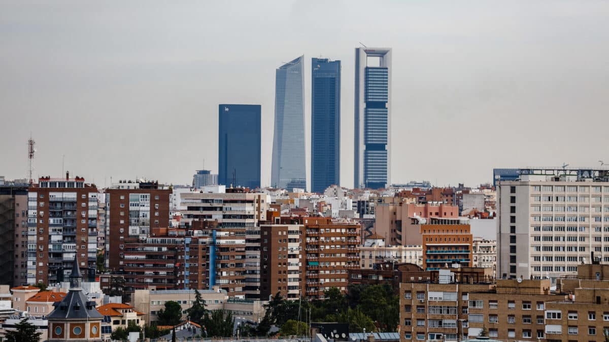 Imagen de edificios en la ciudad de Madrid.