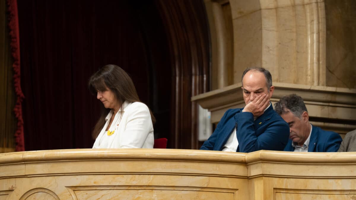 La presidenta de Junts, Laura Borràs, y el secretario general de Junts, Jordi Turull