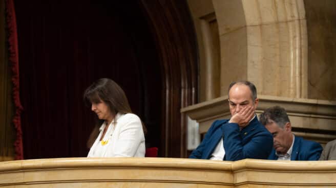 La presidenta de Junts, Laura Borràs, y el secretario general de Junts, Jordi Turull