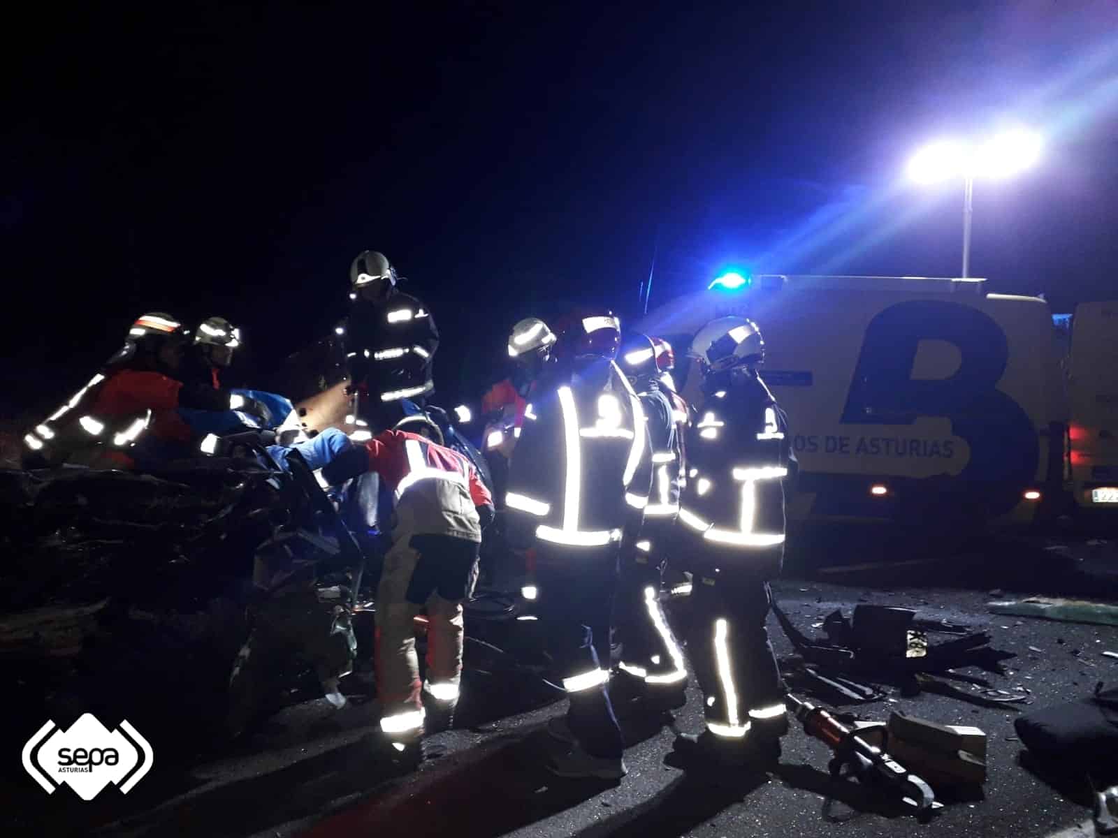 El accidente de tráfico en la A-66.