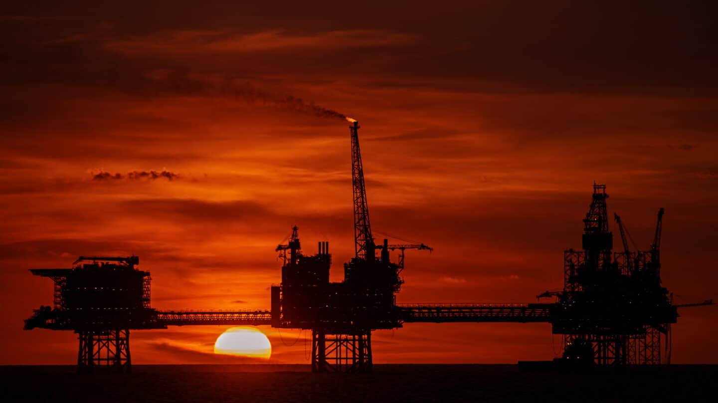 Plataforma gasística en el Mar del Norte a 230 kilómetros de Aberdeen.