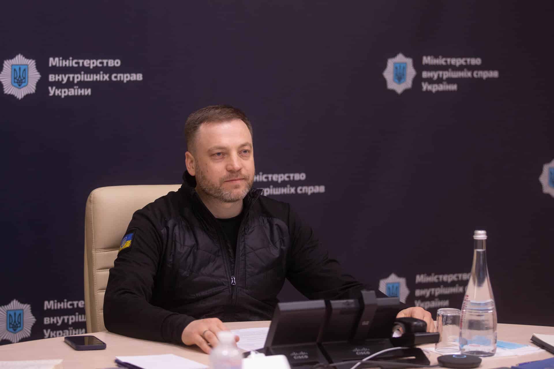 Denys Monastyrsky, ministro de Interior de Ucrania, durante la entrevista.