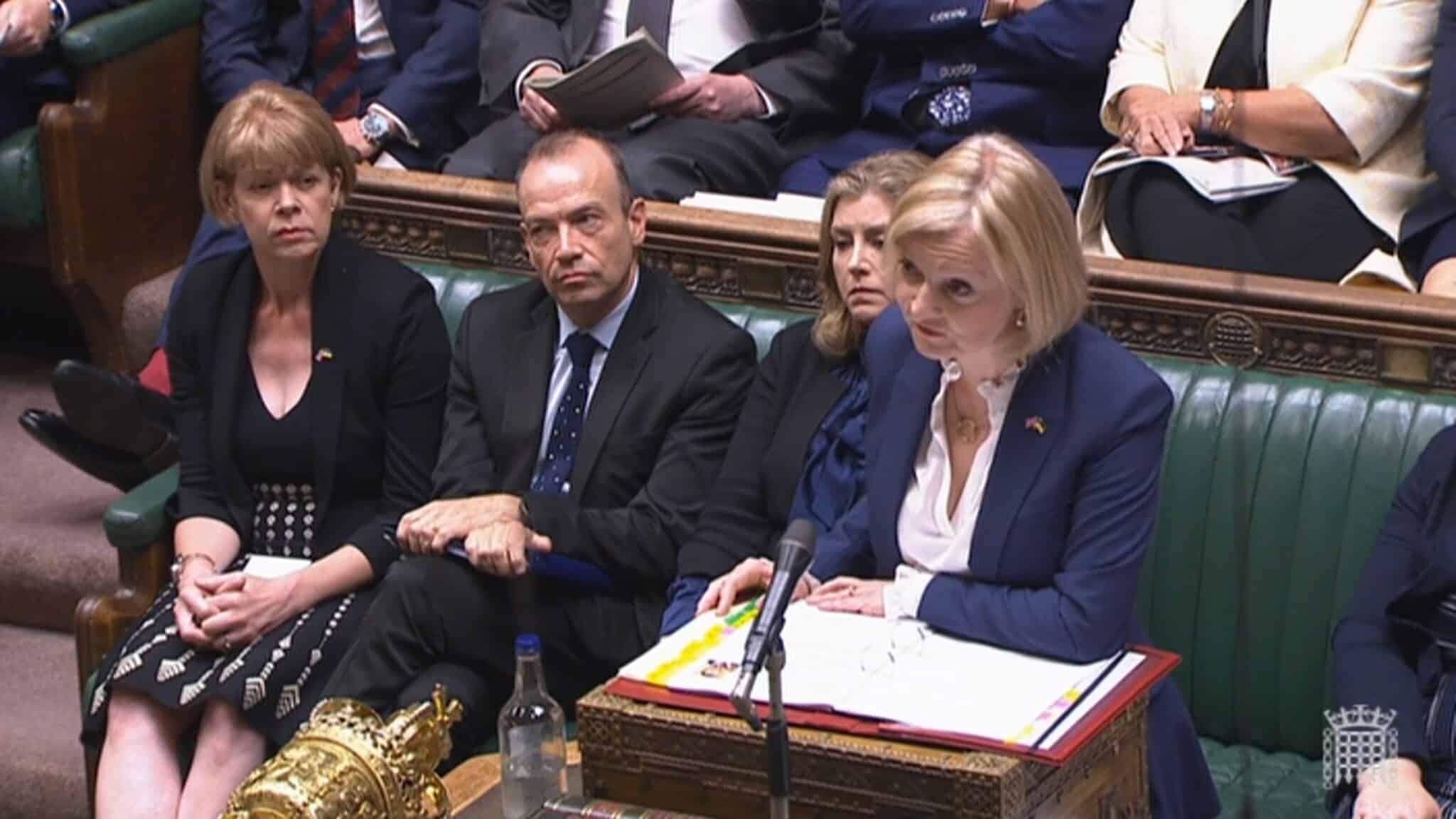 Liz Truss en el Parlamento británico