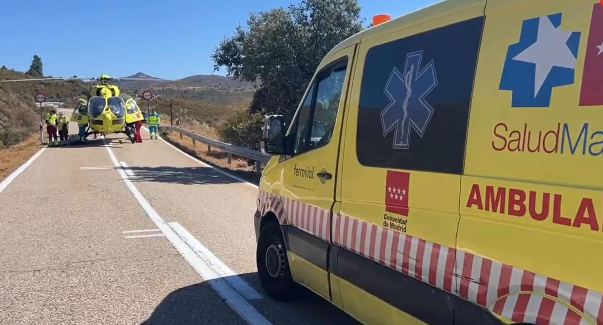 Servicios de emergencia en el lugar del accidente