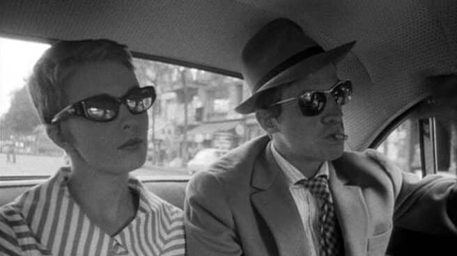 Jean-Paul Belmondo y Jean Seberg en 'Al final de la escapada', de Jean-Luc Godard Jean-Paul Belmondo y Jean Seberg en 'Al final de la escapada', de Jean-Luc Godard
