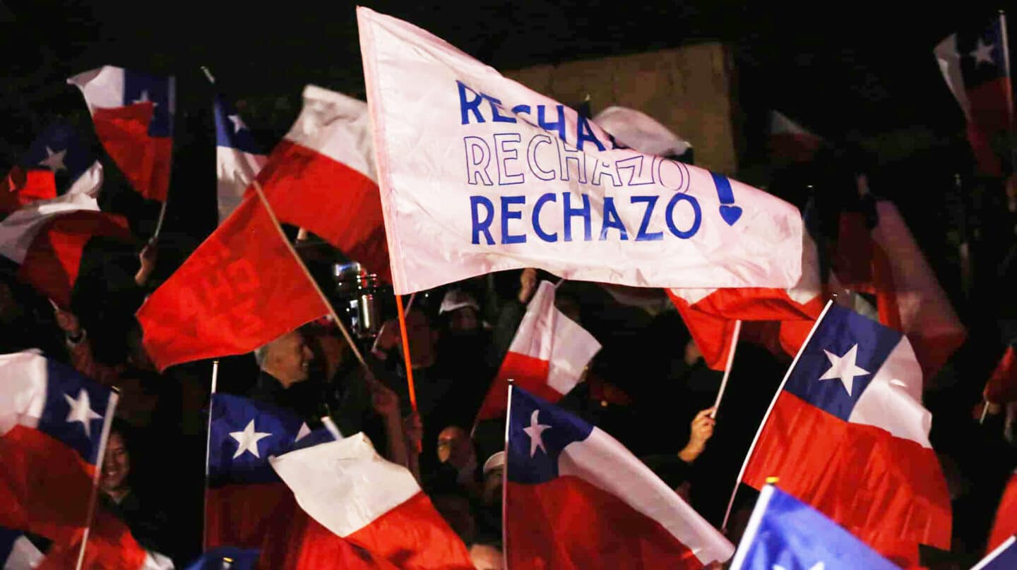 Cierre de campaña de los partidarios del no a la nueva Constitución en Chile