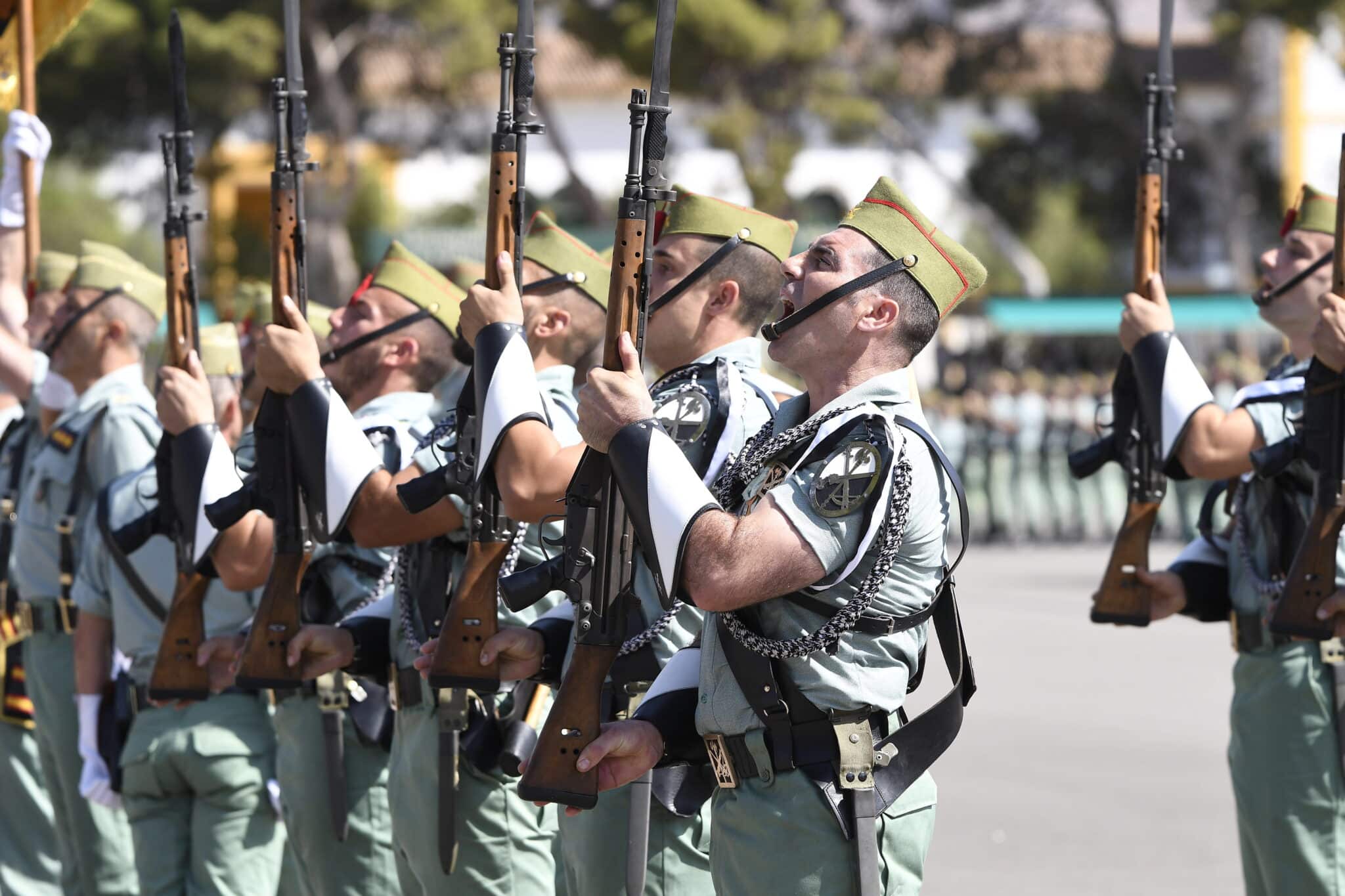 Formación de la Legión en Viator (Almería).