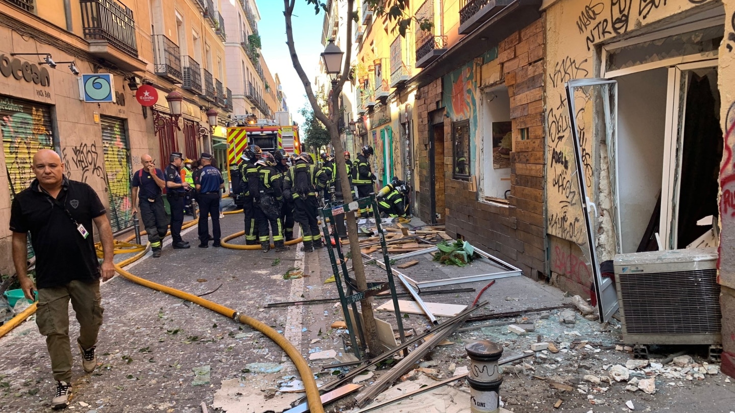 Local que ha explotado en la calle San Vicente Ferrer, 28