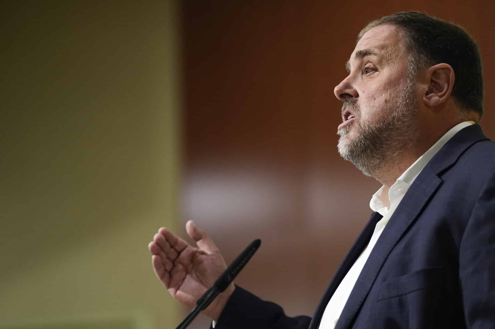 Oriol Junqueras, en el Consell nacional de ERC.