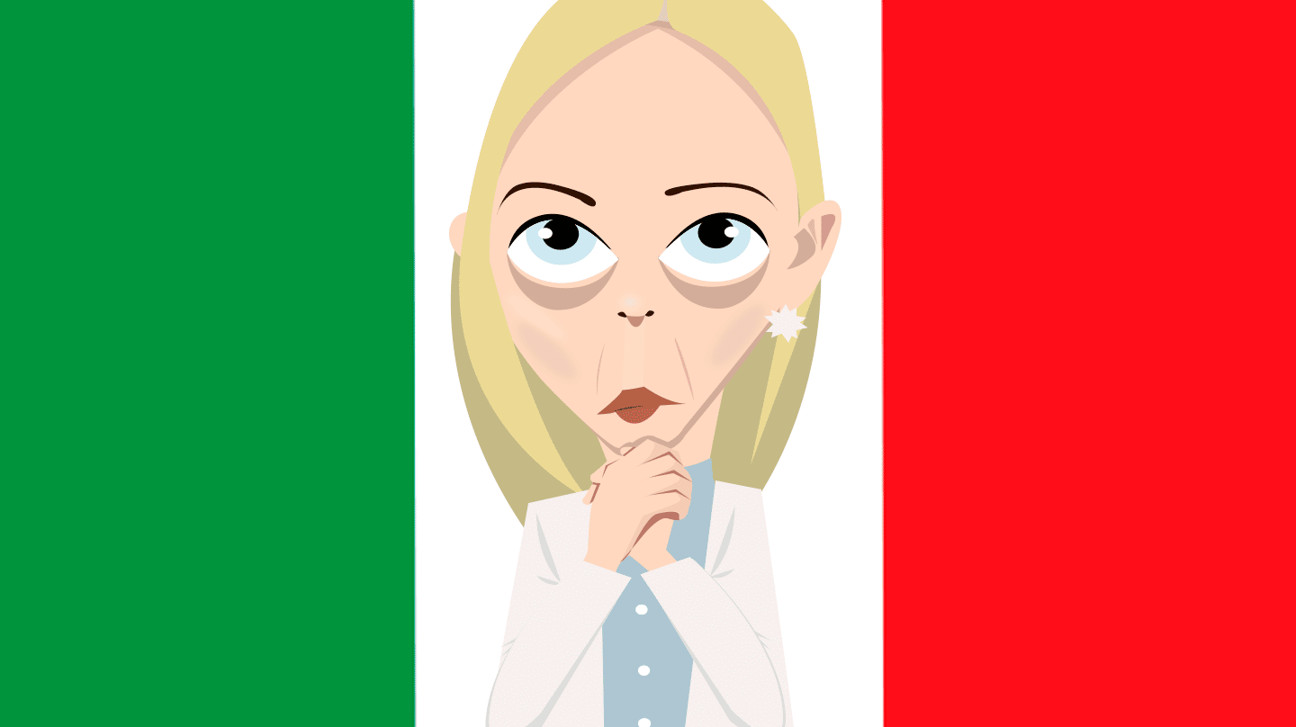 caricatura de Giorgia Meloni