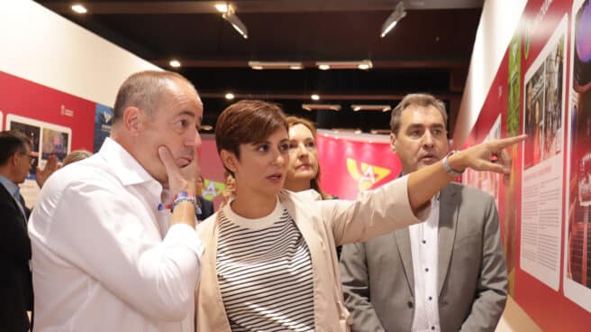 La ministra portavoz del Gobierno, Isabel Rodríguez, este jueves en la Feria de Albacete.