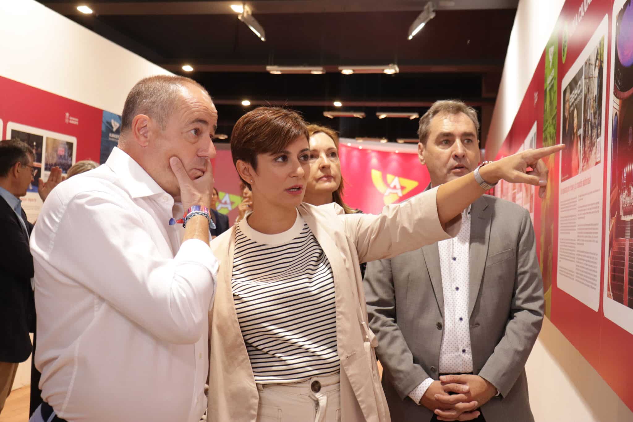 La ministra portavoz del Gobierno, Isabel Rodríguez, este jueves en la Feria de Albacete.