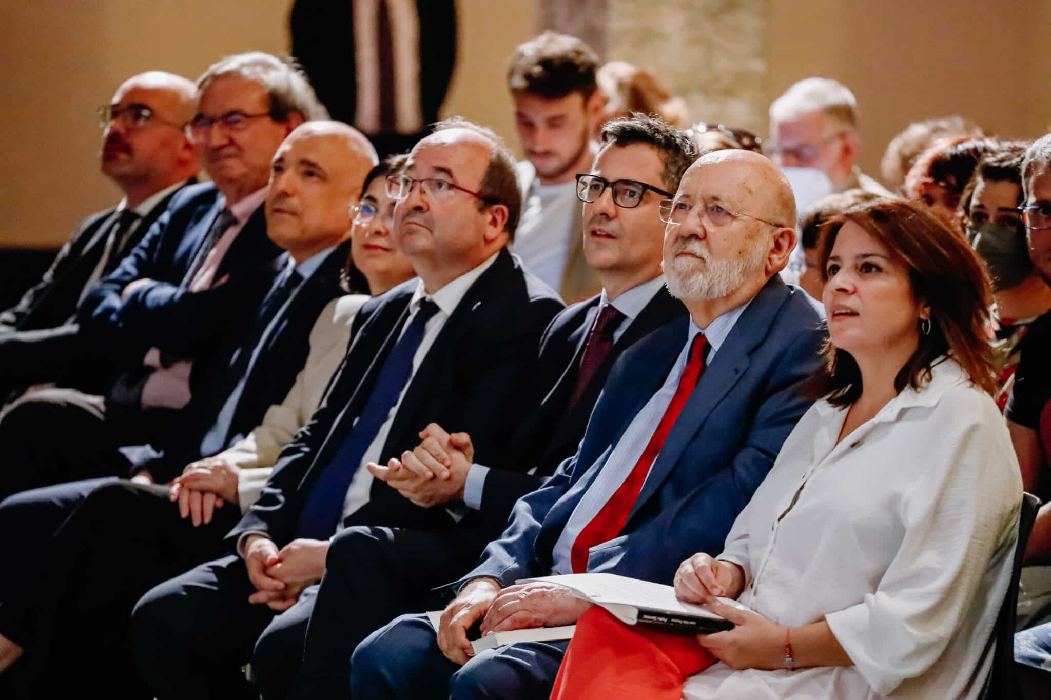 José Félix Tezanos, en la presentación de su libro sobre Pedro Sánchez.