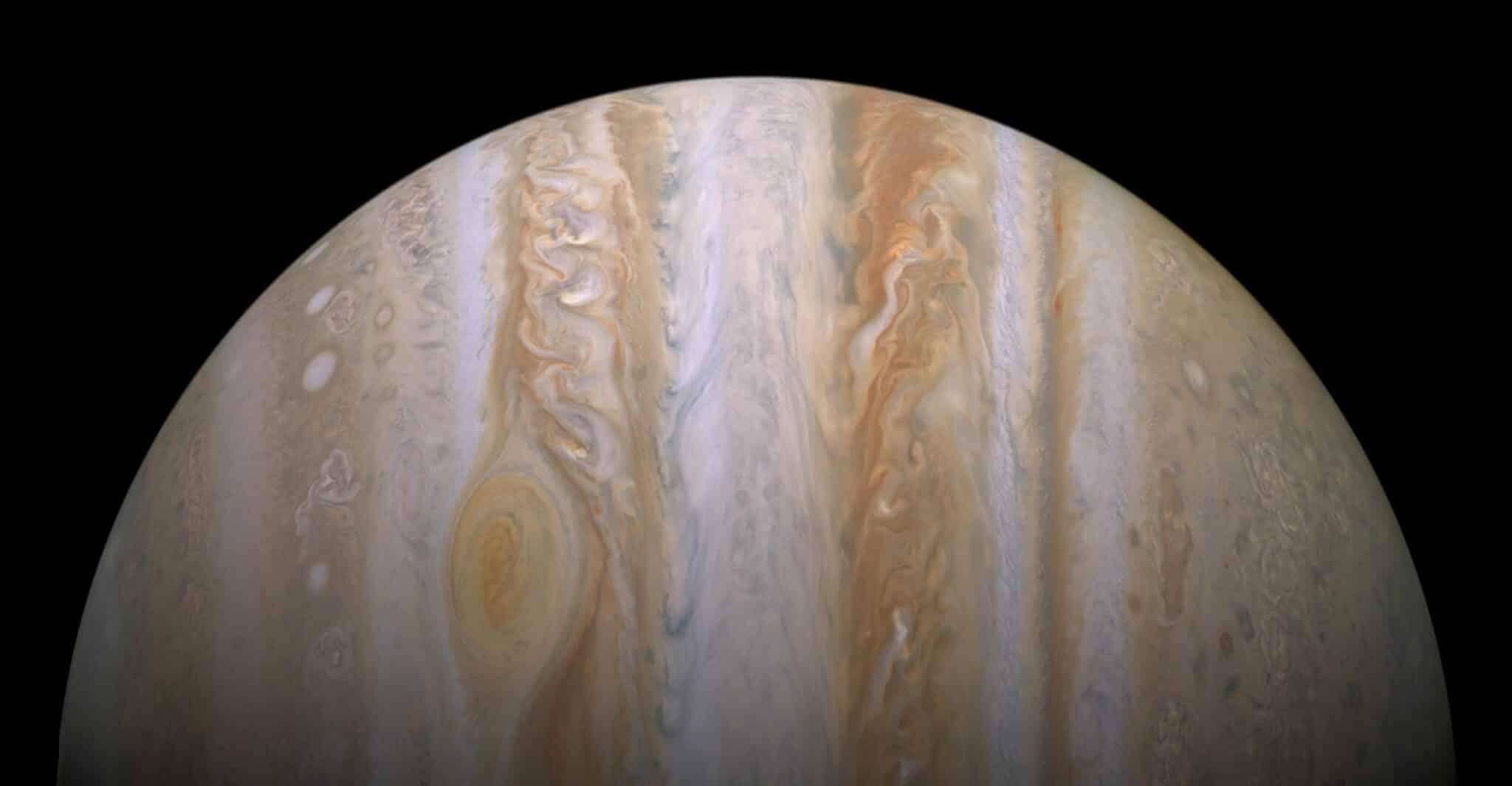 Júpiter ampliado en una foto de la NASA