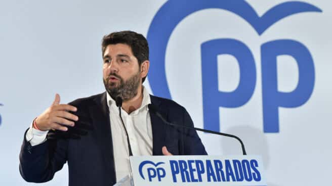 El presidente de Murcia y del Partido Popular murciano, Fernando López Miras, interviene en la Junta Directiva Regional del PP