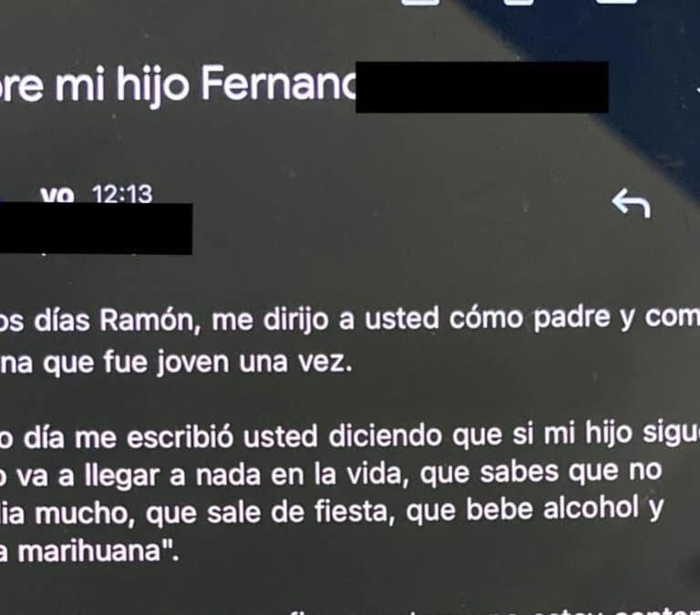 Un padre indignado responde al "no vas a llegar a nada en la vida" de un profesor a su hijo