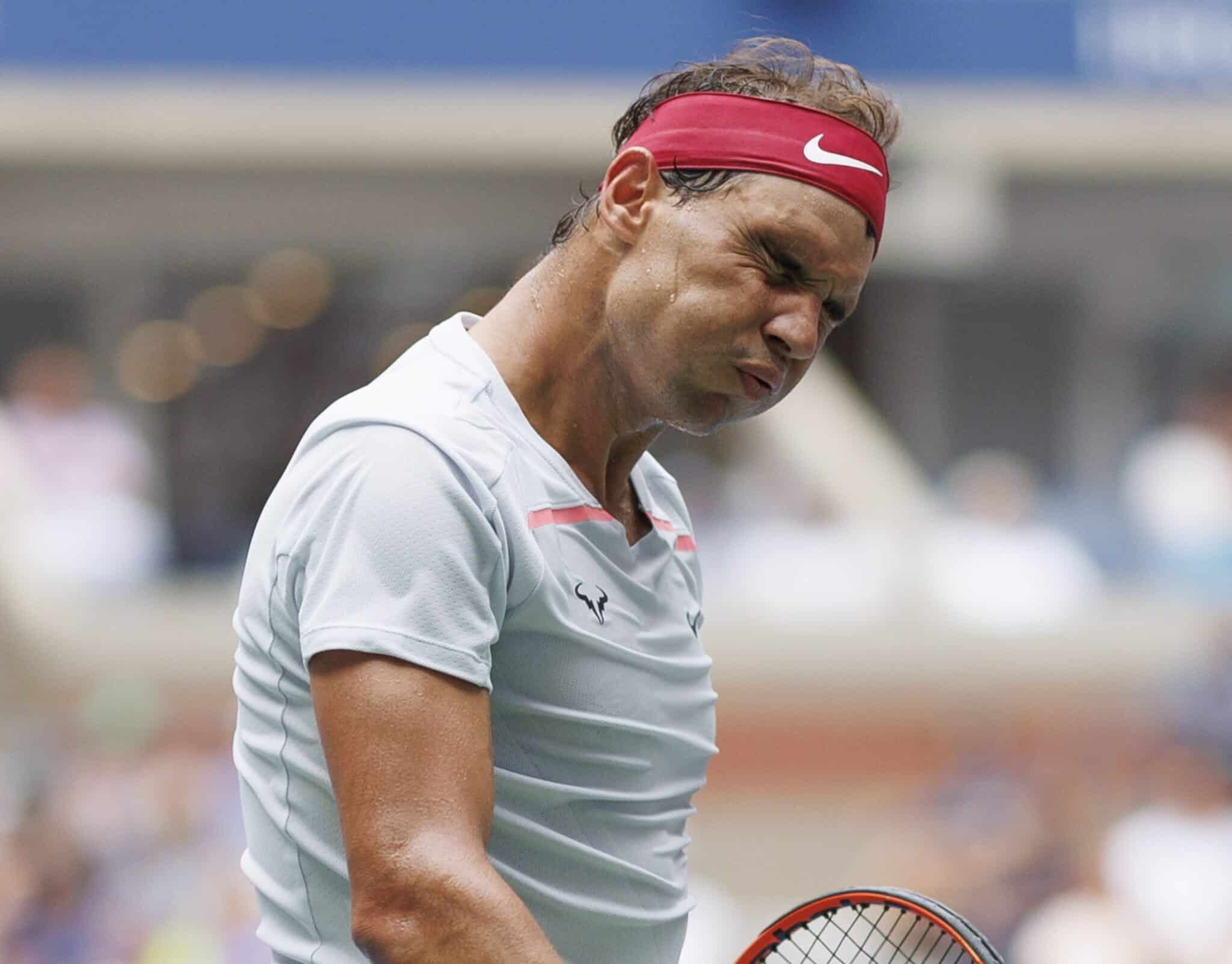 Rafa Nadal se lamenta tras perder un punto contra Tiafoe