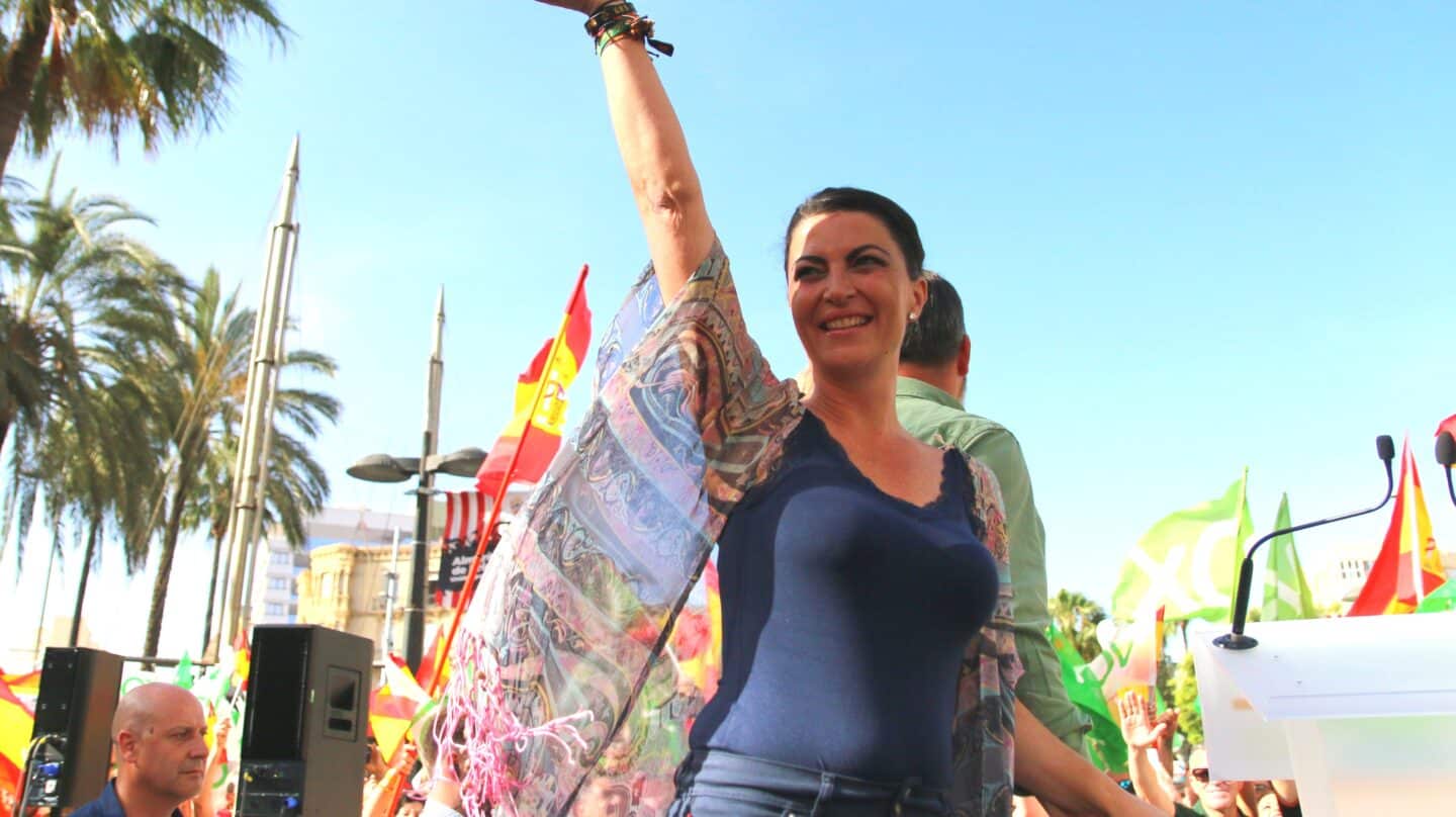 Macarena Olona participa en un acto de campaña en Andalucía como candidata de Vox