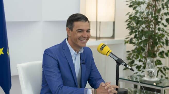 Pedro Sánchez, en una entrevista en Moncloa con la Cadena SER.